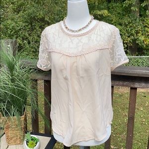 Large Cream lace top